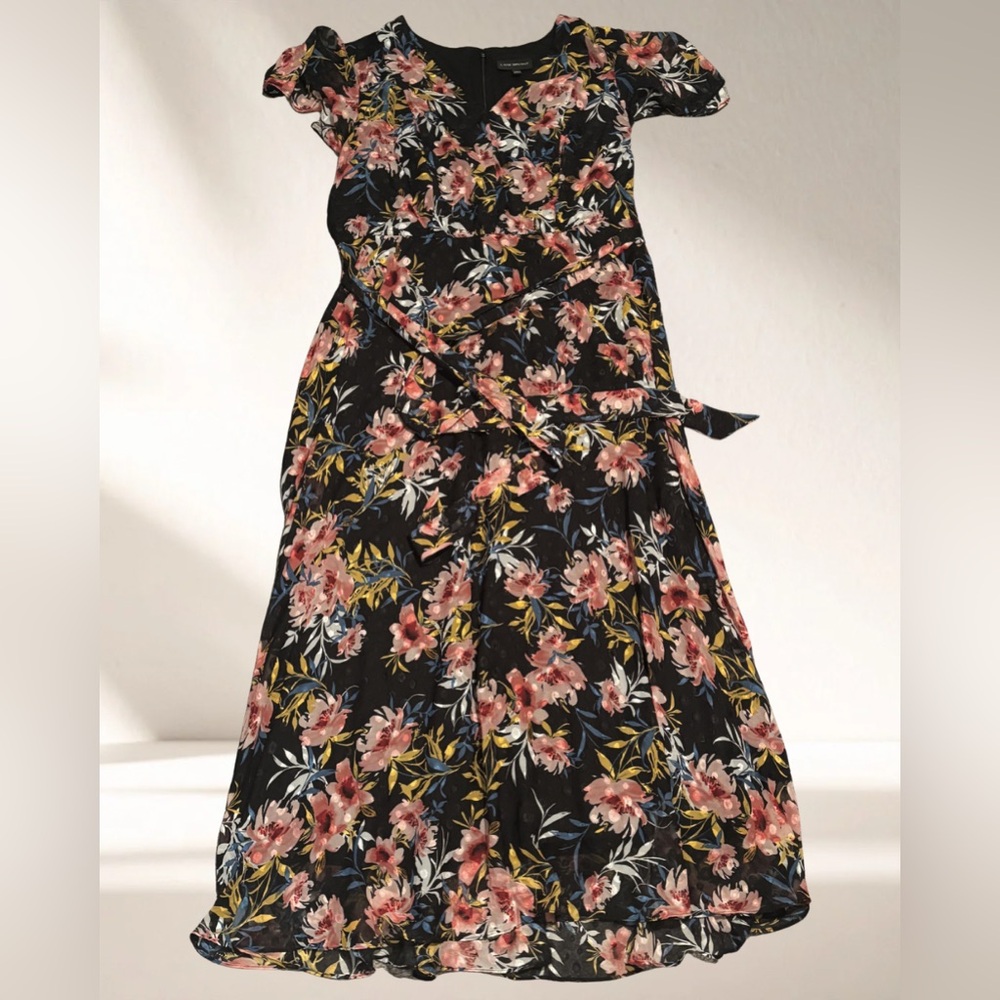 Lane Bryant Black Floral Maxi Dress